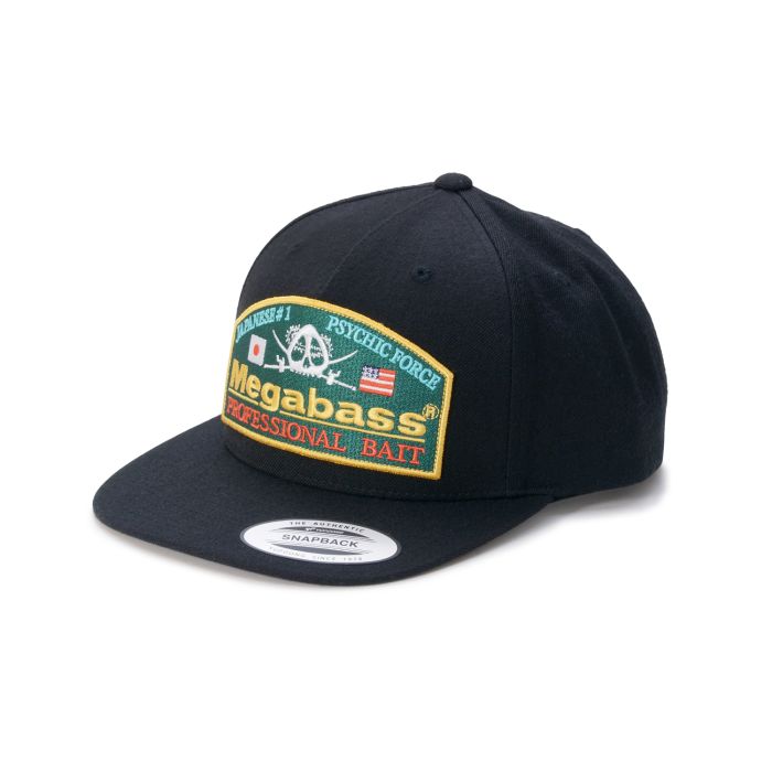 Megabass Psychic Snapback Schwarz/Grün