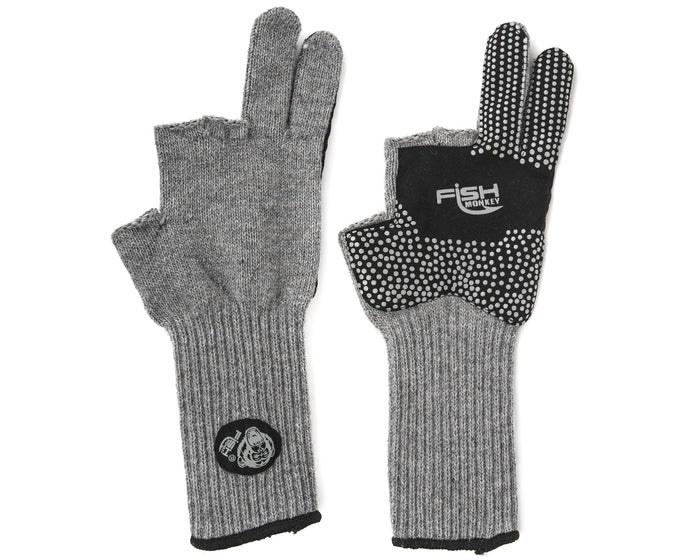 Fish Monkey Bauers Grandma Two Finger Wollhandschuhe