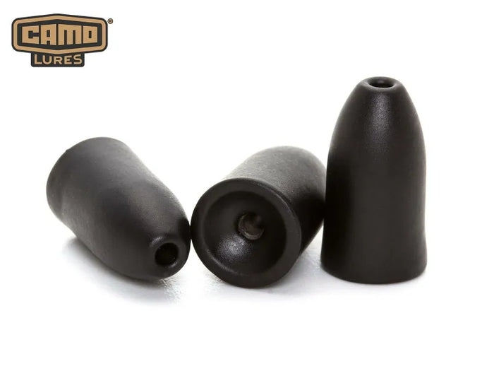 CAMO Tackle Tungsten Bullet Weight SCHWARZ