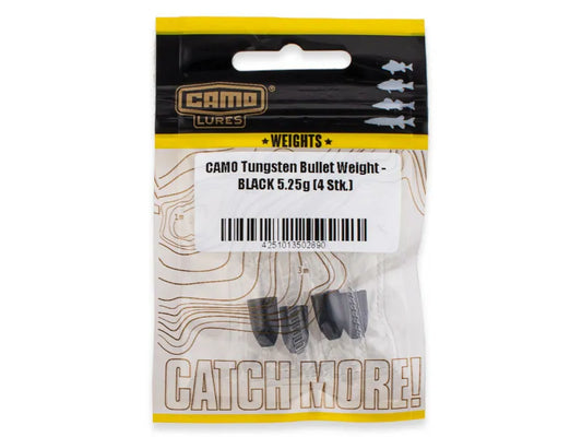 CAMO Tackle Tungsten Bullet Weight SCHWARZ